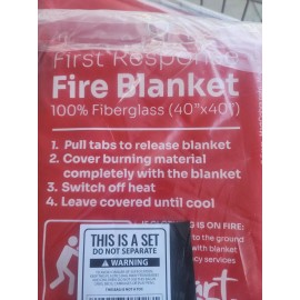 MART COBRA Emergency Fire Blanket for Home and Kitchen. 40"x40".  Set of 2