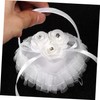 jojofuny 2pcs Lacering Pillow for Ring Display Heart Shape Engagement