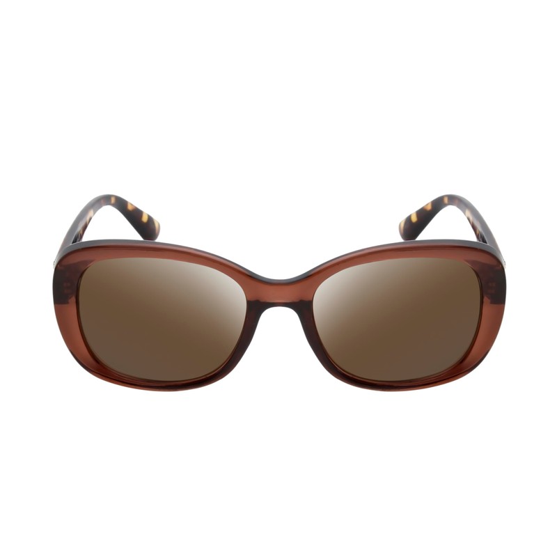 Calabria Sophia Polarized Sunglasses Brown Crystal Tortoise Havana/Amber Women's Trendy