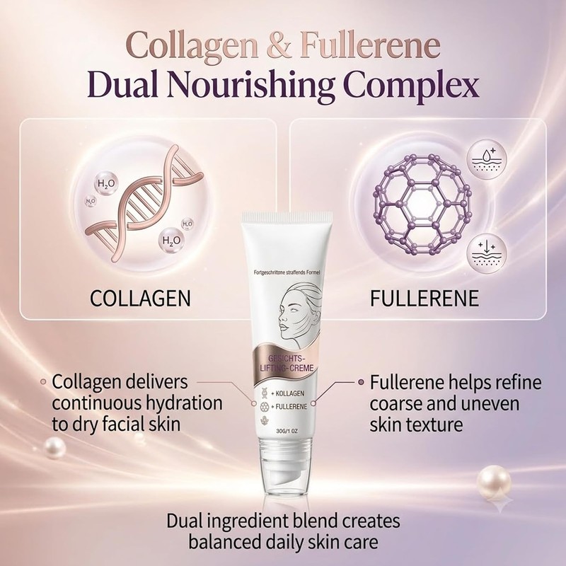 Crema Reafirmante de Cuello y Rostro con Colágeno y Fullereno