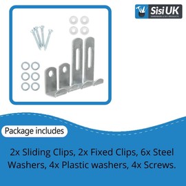 Large Picture Hanging Kit Solid Wall Plasterboard with Clip Set - Fitting Wall Brackets Adjustable Fix Screw and Raw Plugs Picture Mirrors Frame Hangers for Wall Hanging