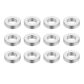 PATIKIL 12PCS Aluminum Spacers, 1/2 x 1 Metal Spacers Aluminum 1/4 L Spacer Screw Standoff Round Unthreaded Standoff Bushing for 5/16inch Screw Bolts, Silver