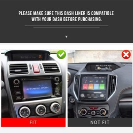 Auovo Dashboard Mats Compatible with Subaru Crosstrek Accessories 2012-2017 Forester 2014-2018 XV Impreza 2012-2016 Car Interior Silicone Dash Pad Liner Tray (Black)