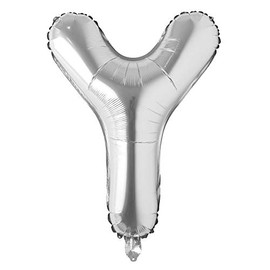 32 inch Letter Balloons Silver Alphabet Number Balloons Foil Mylar Party Wedding Bachelorette Birthday Bridal Shower Graduation Anniversary Celebration Decoration (32 INCH SILVER Y)