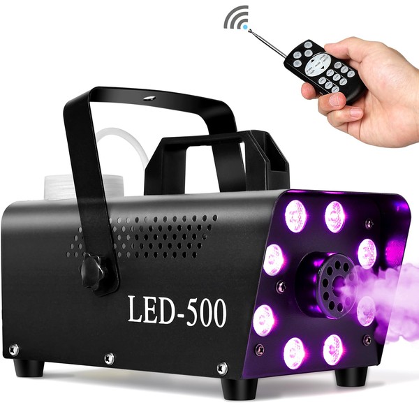 Upgraded Fog Machine Portable Smoke Machine with Lights, Fog Machine