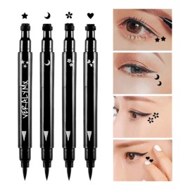 Mafab Delineador De Ojos Negro Plumón Y Sello De Figuras Belleza