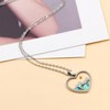 Vera Glam | Stainless Steel Heart Pendant Necklace | Abalone