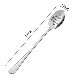 Grammy Mothers Day Gifts for Grandmother Grandma Birthday Gifts from Grandchildren Gigi Gift Spoon Engraved Good Morning Grammy Spoons for Nana Women Gift