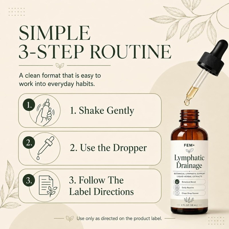 FEM+ Lymphatic Drainage Drops（2Fl Oz ）