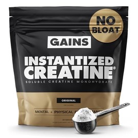 Gains in Bulk Instantized Creatine Monohydrate for Men & Women, Soluble Creatine Powder, Supports Muscle Building, Strength and Performance, Bodybuild