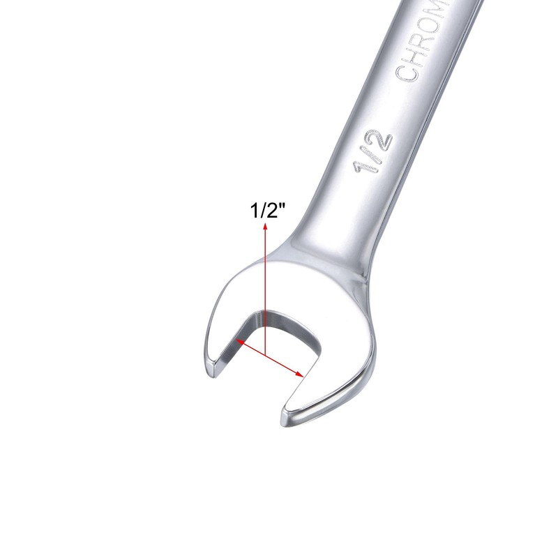 sourcing map 1/2 Inch Ratcheting Combination Wrench SAE 72 Teeth