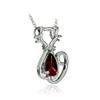Sterling Silver Gemstone Filigree Cat Slide Pendant, Stone Sterling Silver,