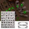 Unikato Halloween Nail Stickers, Nail Parts, 6 Sheets, Fluorescent Stickers,
