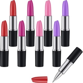 Pack of 20 Lipstick Shape Pen Writing Pens Cute Lipstick Ballpoint Pen for Students Children Gift Office Stationery