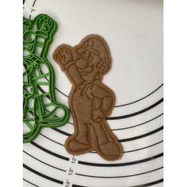Cool Luigi Cookie Cutter & Mold Produced by 3D Kitchen Art