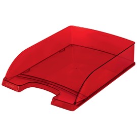 Leitz Plus Slim Letter Tray for A4, dark red 70 mm