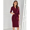 GRACE KARIN Professional Dress for Women Burgundy Bodycon Dress 3/4