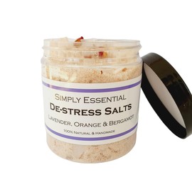Simply Essential De-Stress Bath Salts Soak with Lavender, Orange & Bergamot 250g