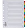 Q-Connect 20 Part A-Z Index Extra Wide Reinforced Multi-Colour Tabs