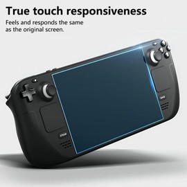 Fourmor Screen Protector for Steam Deck OLED 7.4-Inch (NEW 2023) - 9H Tempered Glass Film, Anti-Scratch HD Clear, Cowhide box professional packaging，2-Pack