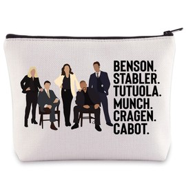 BWWKTOP Law Order TV Show Cosmetic Makeup Bag Elite Squad Gifts Benson Stabler Tutuola Munch Cragen Cabot Zipper Pouch Bag For Women Girls (Benson Stabler)