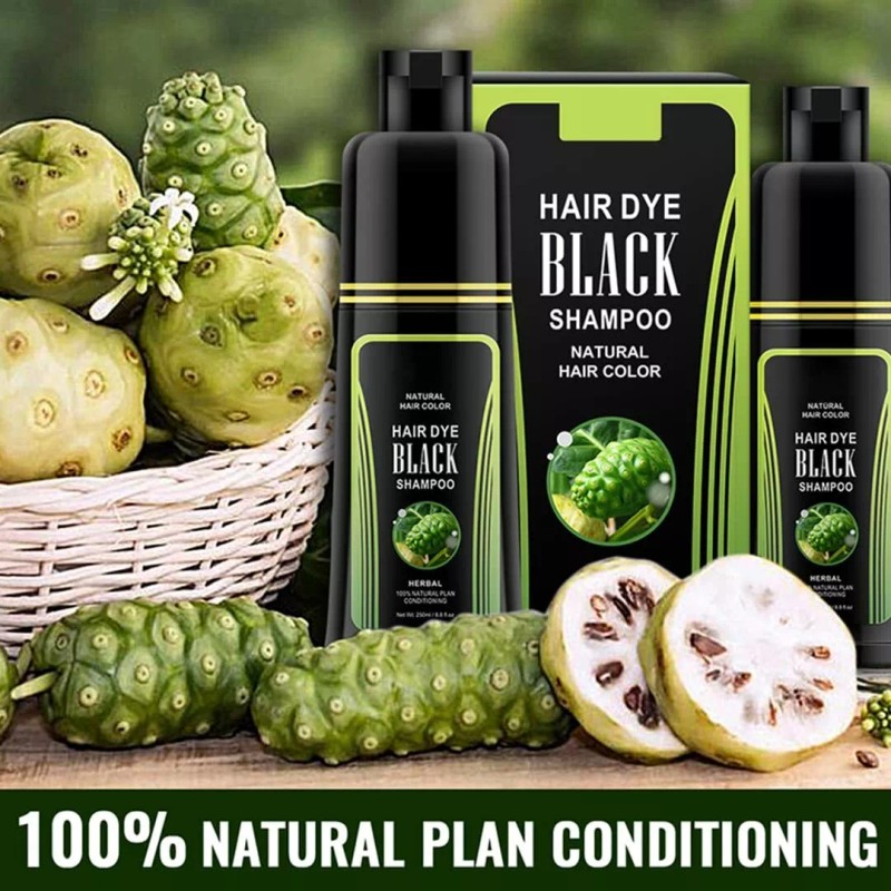 Mokeru (🥇USA SELLER)250ML Natural Herbal Black Hair Color Dye Shampoo