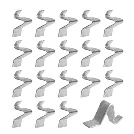 18pcs Cabinet Shelf Clips, Heavy Duty Shelving Brackets Clips Shelf Pegs Shelf Support Clip Holder Pilaster Shelf Clips Compatible with Sandusky Metal Cabinet, Silver