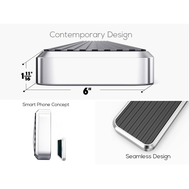 HD Ridez Running Board Side Step Bars 6" Silver Compatible