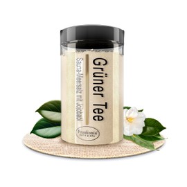 Frankonia BATH & SPA Green Tea Sauna Salt Scrub, 400 g, Organic Sea Salt with Jojoba Oil and Vitamin E, Body Scrub for Sauna, Shower and Steam Bath