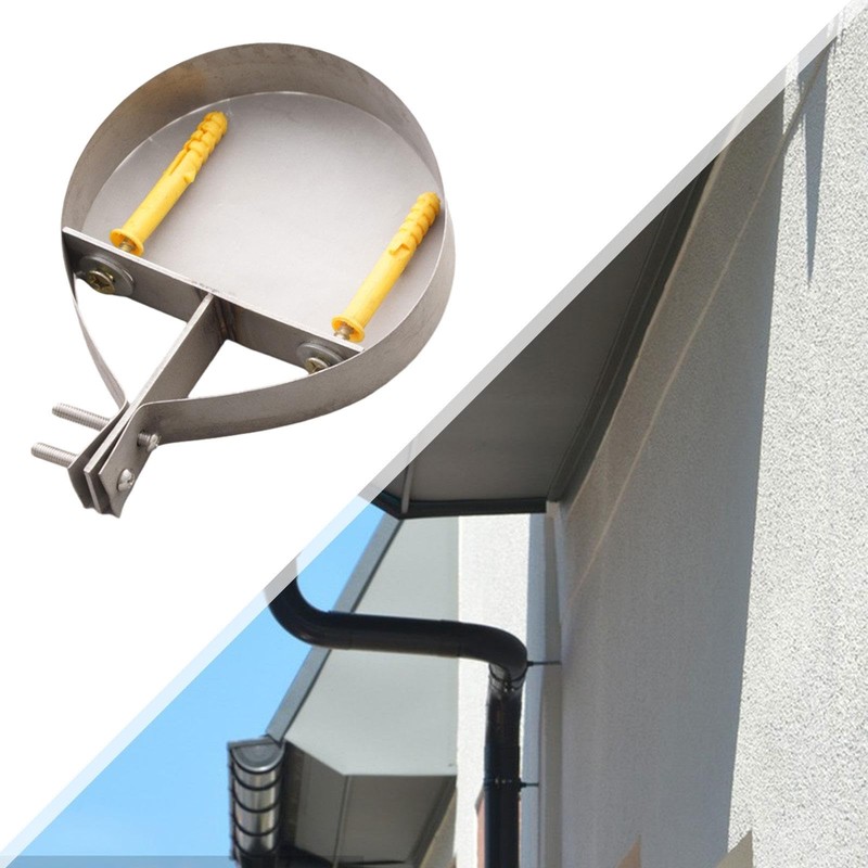 Milageto 8" Chimney Pipe Bracket Chimney Pipe Holder Metal Adjustable