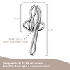 Smith’s® 100x Metal Curtain Hooks | Chrome, Silver, Curtain Header