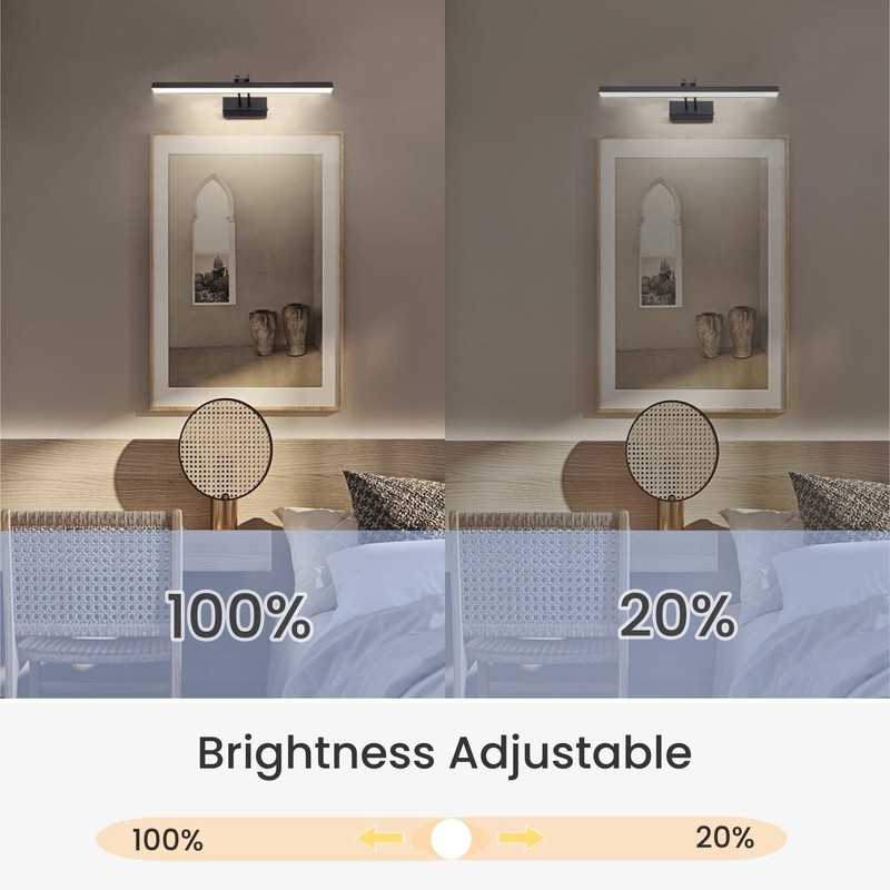 FUNCHDAY Picture Light Rechargeable, Wireless Picture Lights for Wall with
