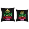 Keep Calm And Drink On Throw Pillow