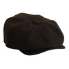Gamble & Gunn 'Shelby ' Black Herringbone Button Top Cap