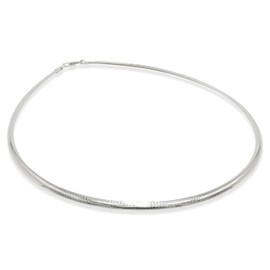 Sterling Silver Italian Omega Necklace 4mm Solid 925 Italy New Cubetto Chain 20"