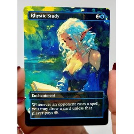 Rhystic Study Proxy Card with Custom designed art