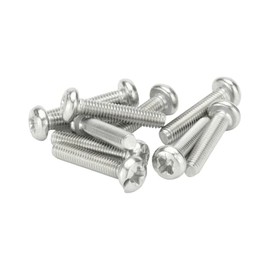 M5 (5mm x 30mm) Pozi Pan Head Machine Screws - BZP Steel (Pack of 20)
