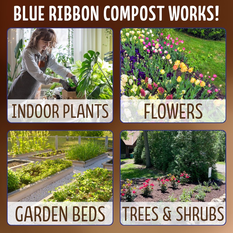 Blue Ribbon Organics OMRI Certified Organic Compost Size: 3.0 Gallons,