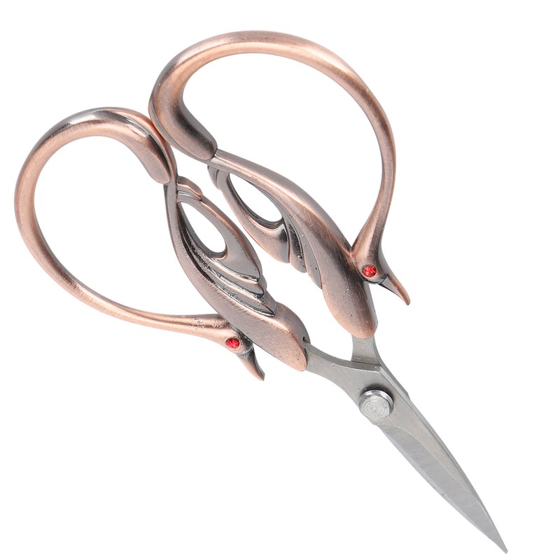 Scissors Retro DIY Swan Shaped Cross Stitch Household Cloth Cutting