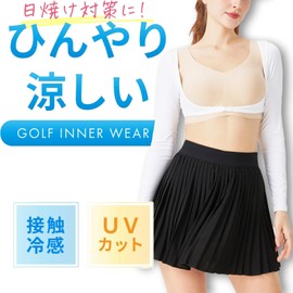 timothy Women's Arm Cover, UV Protection, Long Sleeve, Golf Inner, For Summer, Cool, Golf Wear, Undershirt, Cool, Sports, Sunburn Protection, Exercise, Outdoor, white