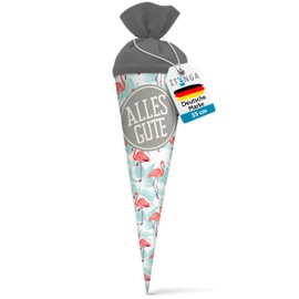 itenga Sibling School Cone - 35 Cm, Animals, Animal Pattern, Gift Packaging, School Cone, Cardboard Cone, Felt Closure, Children / Adults