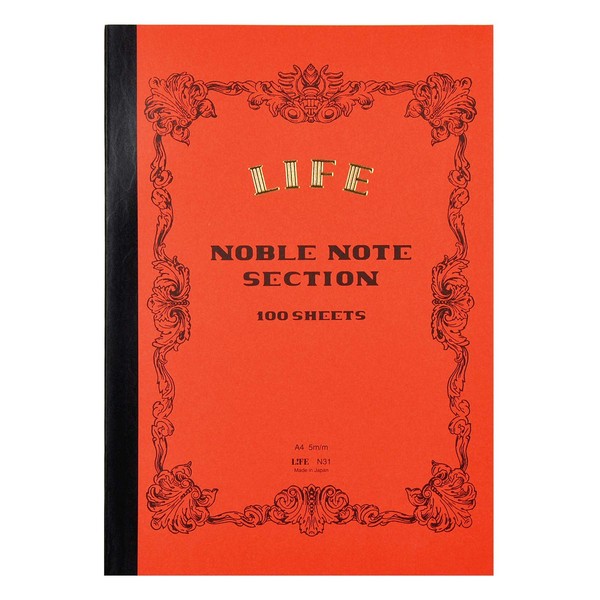 LIFE Noble Notes A4 5mm Squares Ruled Line N31