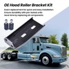Hodflop L11-6109 Hood Roller Bracket Kit w/Rollers and Hardware Compatible