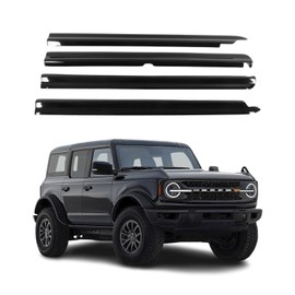 Fits for Ford Bronco 2021 2022 2023 2024 2025 Smoke Window Visor Set - Sun, Rain, and Vent Protection, 4-Pieces Tape-On Window Deflector Guard Kit