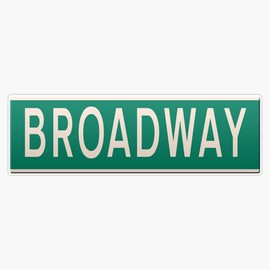 New York Street Sign - Broadway. Vinyl Decal Wall Laptop Bumper Sticker 5"