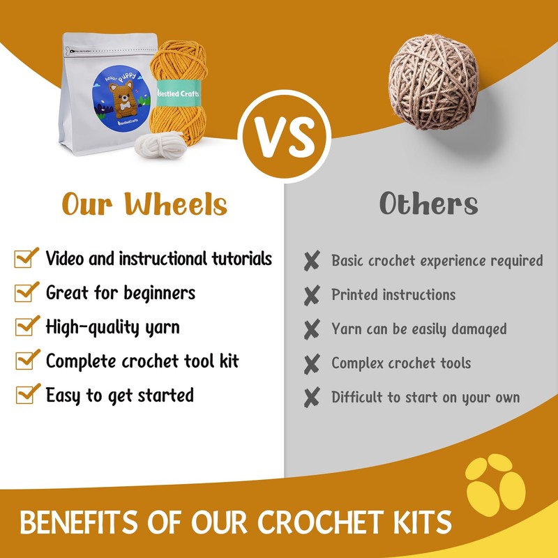 Outbit Crochet Set for Beginners, Complete Crochet Set with Step-by-Step