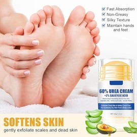 Crema Hidratante Reparadora para Pies Secos y Agrietados, Exfoliante, 40 ml (1)