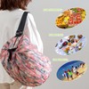 BSTMOME 2 Packs Portable Foldable Shopping Bag Washable Reusable Large