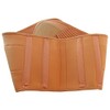 Beige Neoprene Adjustable Lower Back Support Lumbar Brace Size Large