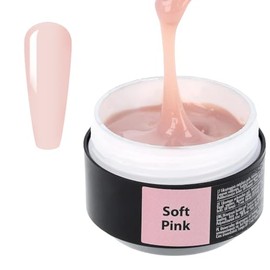 SINCERO SALON Builder Gel for Gel Nails Solid - Soft Pink - Stable Thick UV Builder Gel for Nails - Extensions Strengthens Protects - Ideal for Gel Nails - Easy to Apply - Nail Art Gel Nails 15 ml